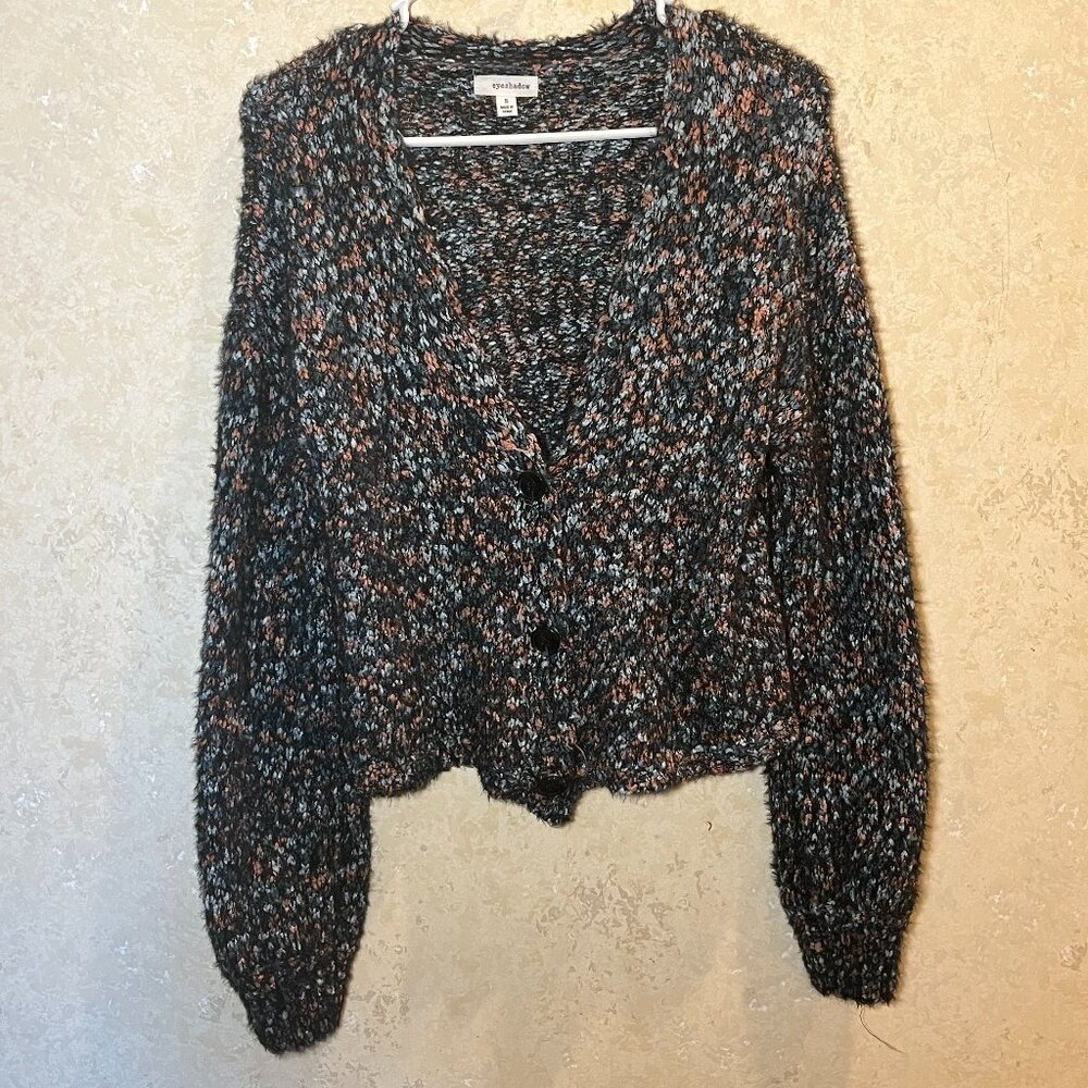Cropped Multicolor Knit Cardigan